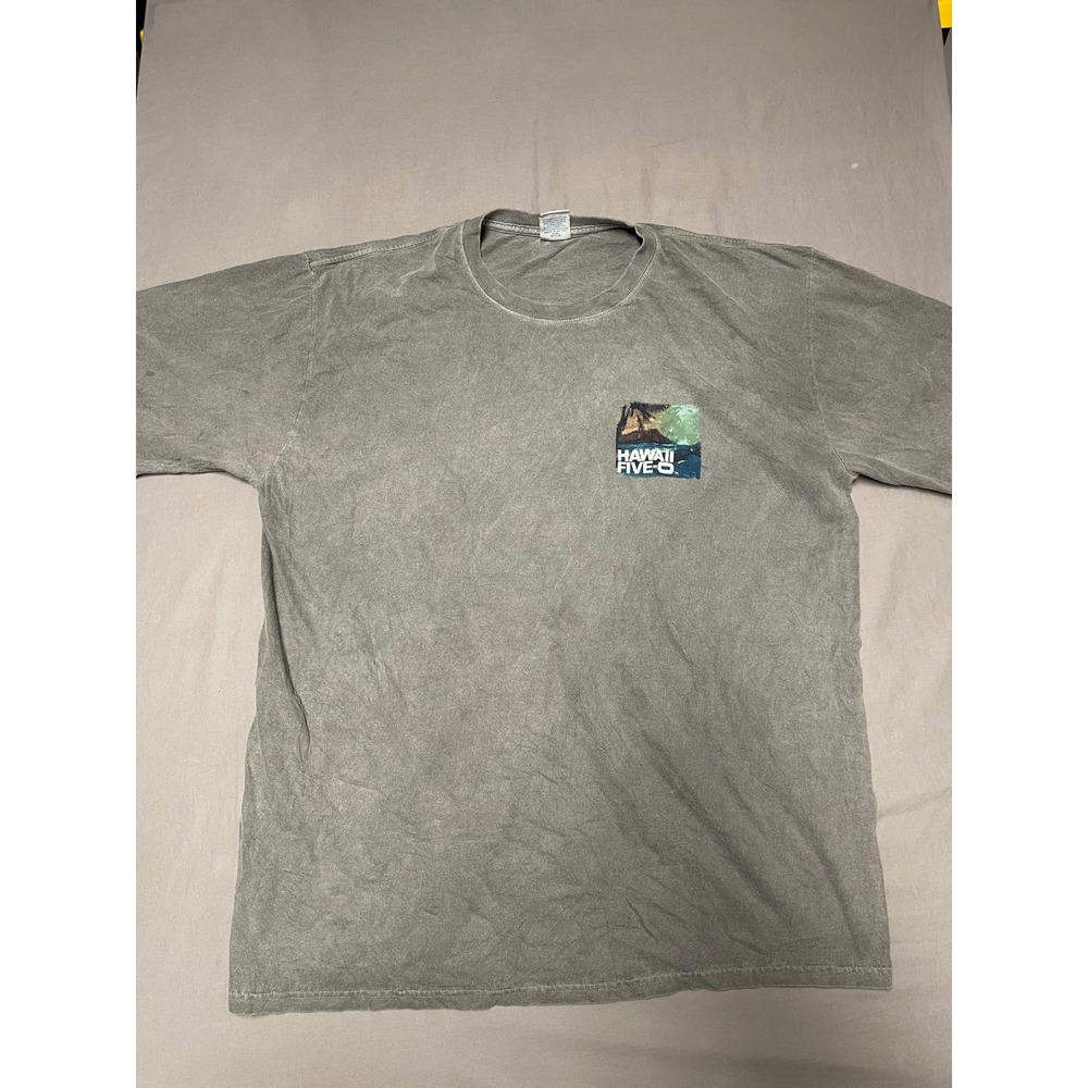 Crazy Shirts Hawaii Five-O Crater Dyed Gray Graphic T-Shirt Mens XL